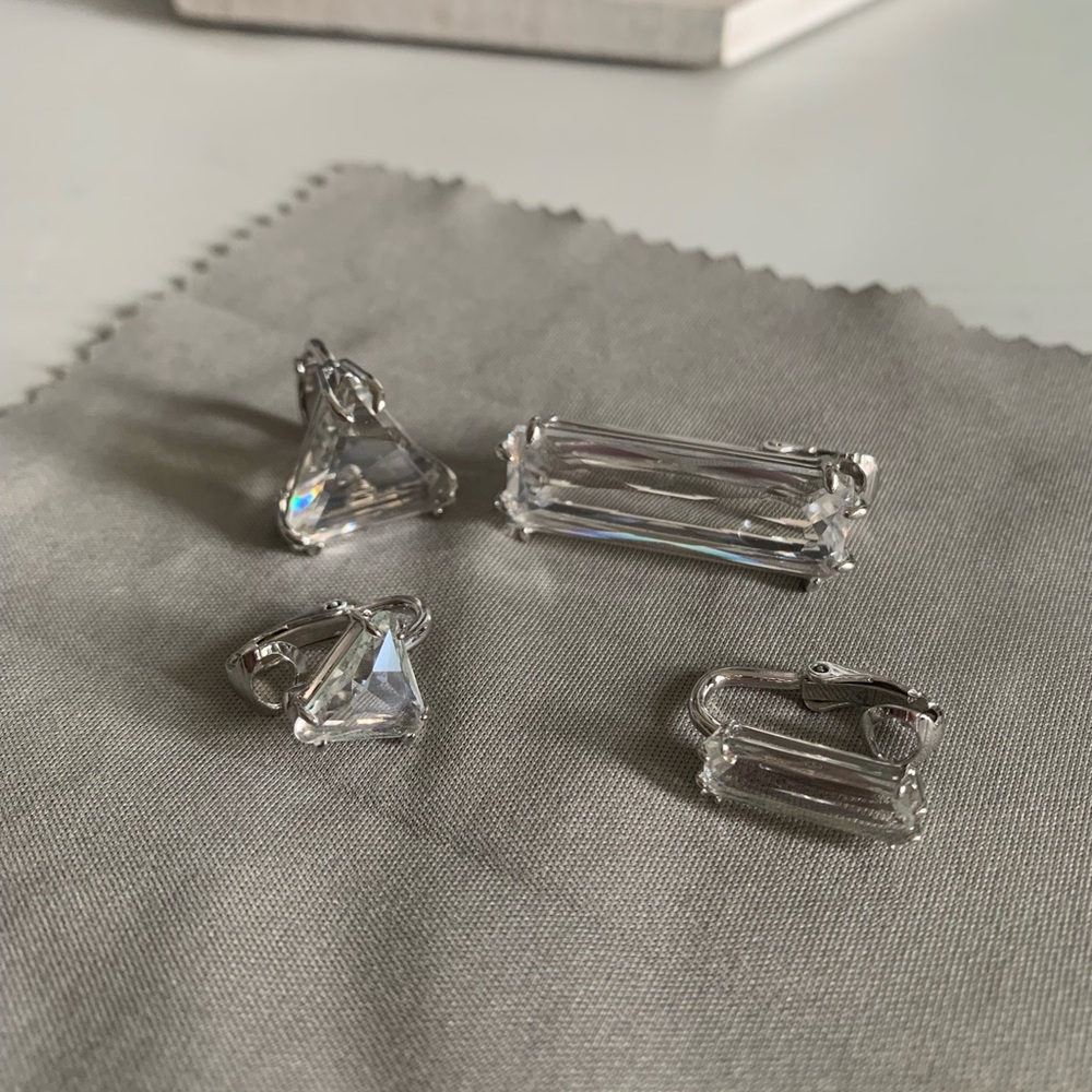 Collection of Swaroski Mesmera Clip on Earrings